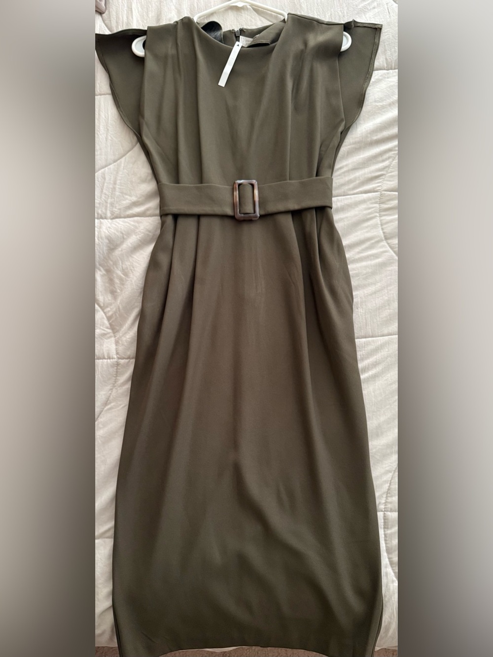 ASOS Olive Belted Midi Dress - Women
